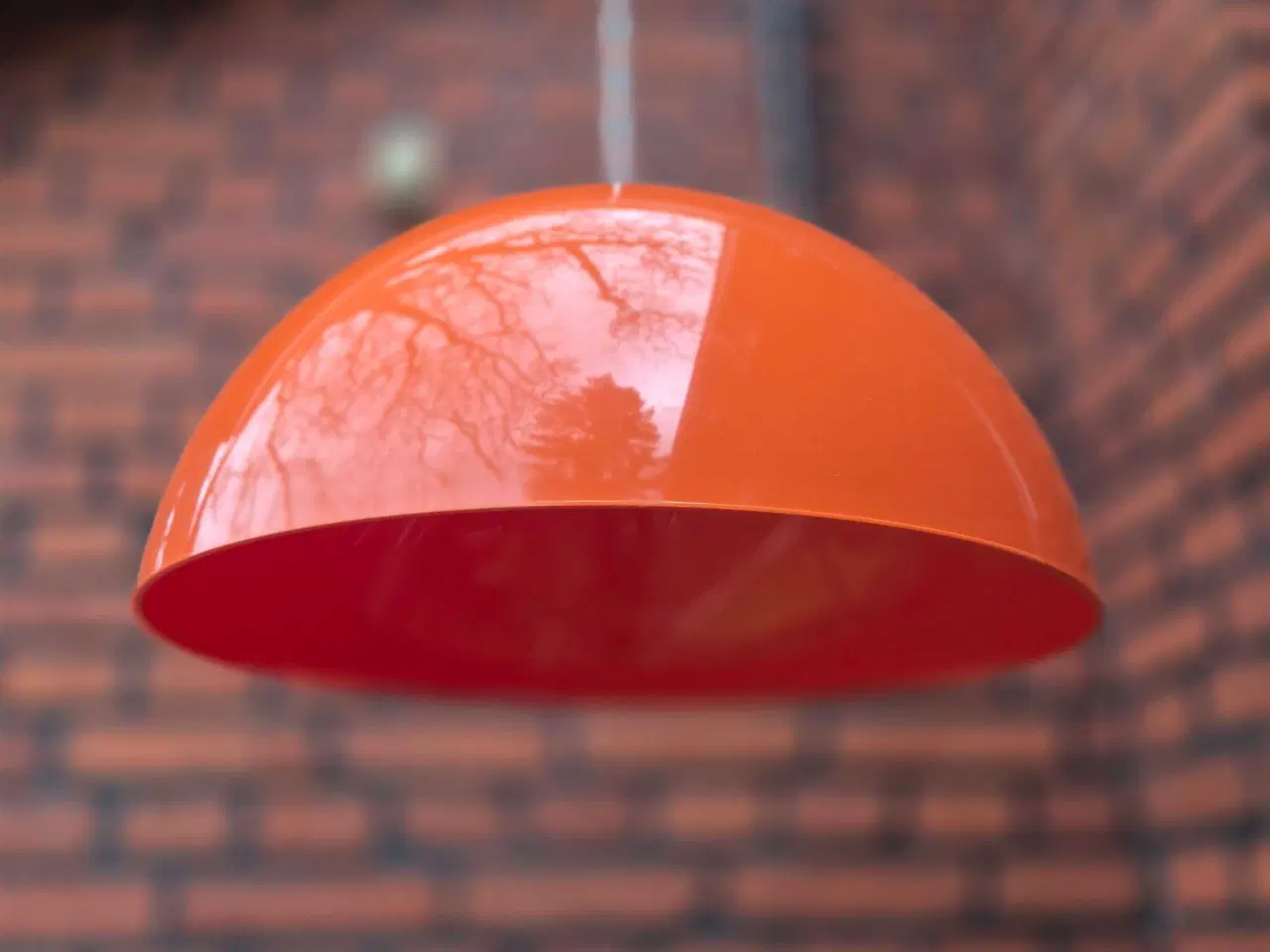 Billede 3 - Flot stor retrolampe i transparent plast