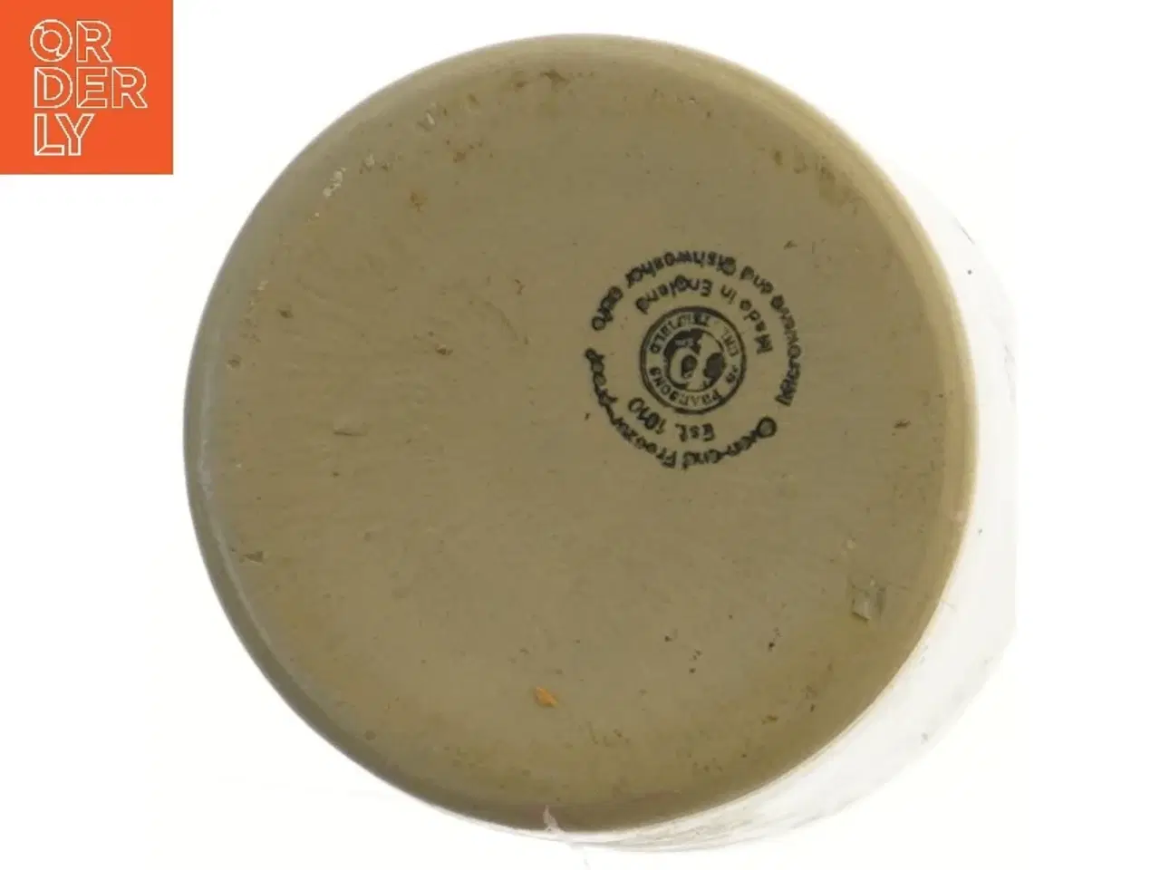 Billede 3 - Keramikkrukke med tekst (str. Ø 10x15 cm)