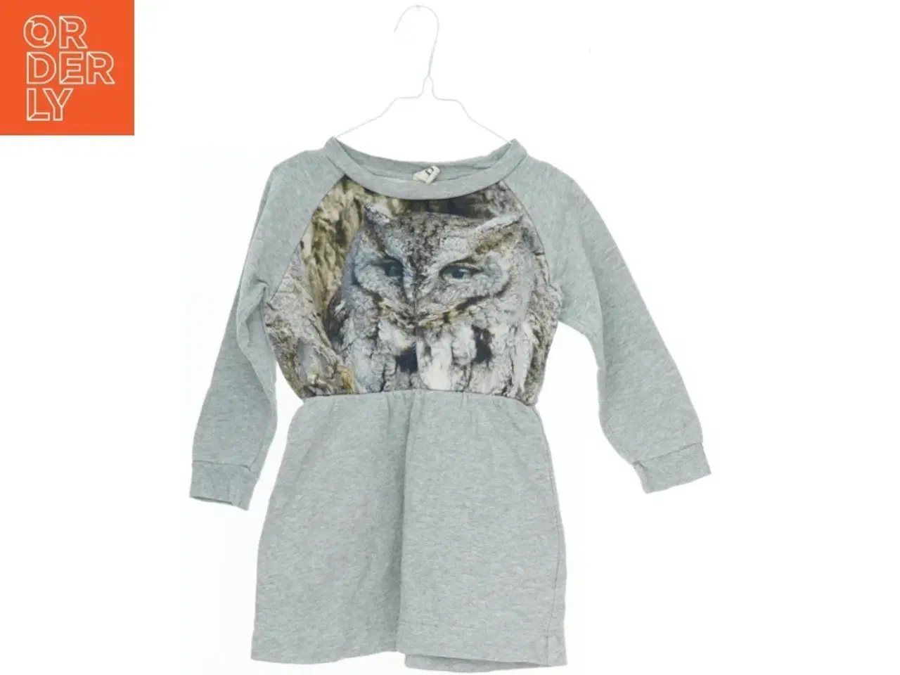 Billede 1 - Grå kjole med tryk af ugle fra POPUPSHOP (str. 110)