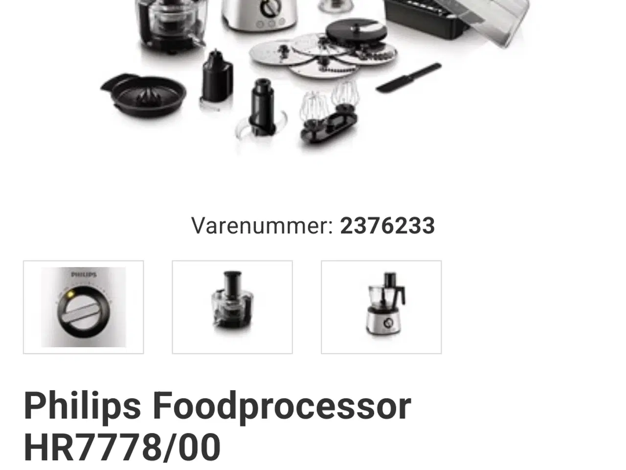 Billede 6 - Philips foodprocessor, blender og juicer HR7778/00