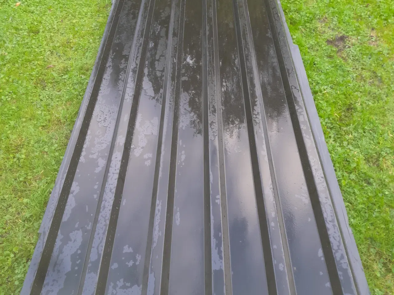 Billede 2 - Stålplade trapez sort-mat 570  x  106 cm  