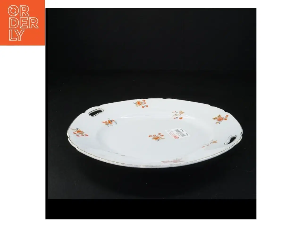 Billede 1 - Blomsterdekoreret serveringsfad fra Victoria (str. 25 x 25 cm)