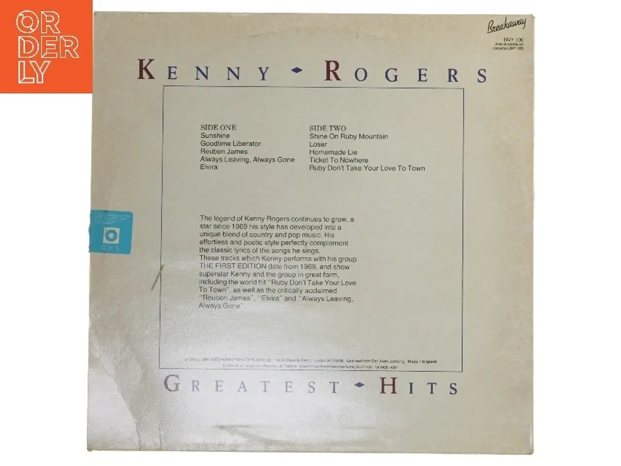 Billede 3 - Kenny Rogers Greatest Hits LP vinyl