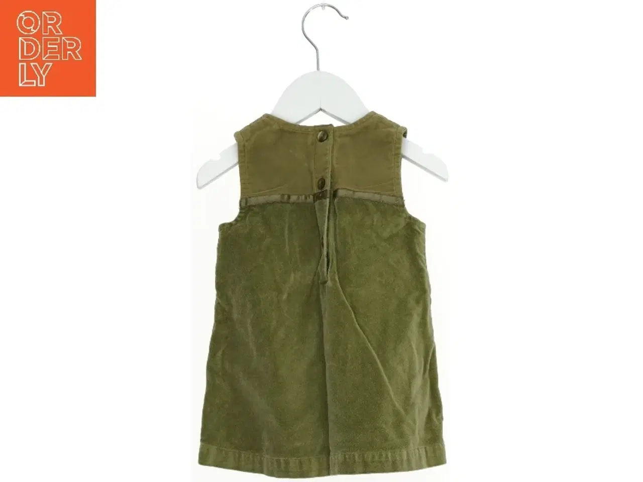 Billede 2 - Grøn kjole med broderet detaljer fra H&M (str. 68)