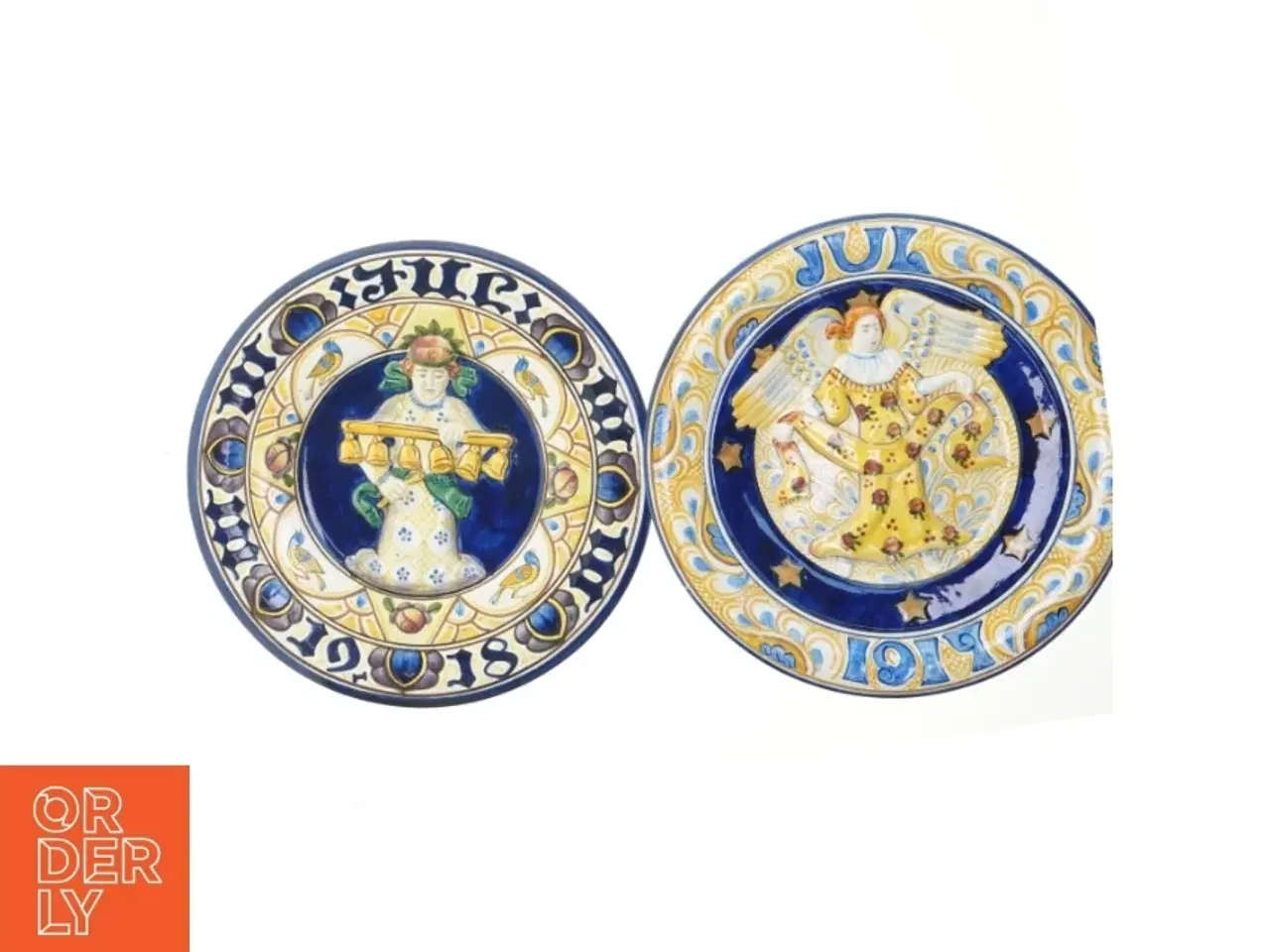 Billede 1 - Aluminia juleplatter 1917 og 1918 (str. 30 cm)