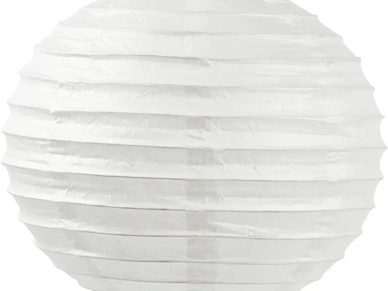 Billede 1 - Rispapirlampe, Rund, diam. 35 cm, hvid, 1 stk.