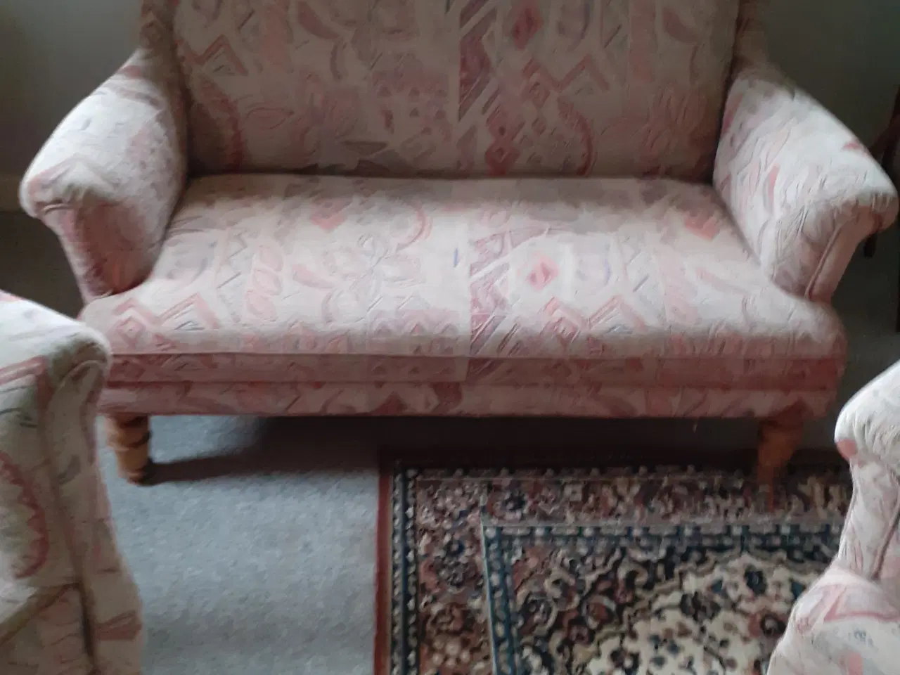 Billede 1 - 2-pers sofa + 2 lænestole RETROSTIL