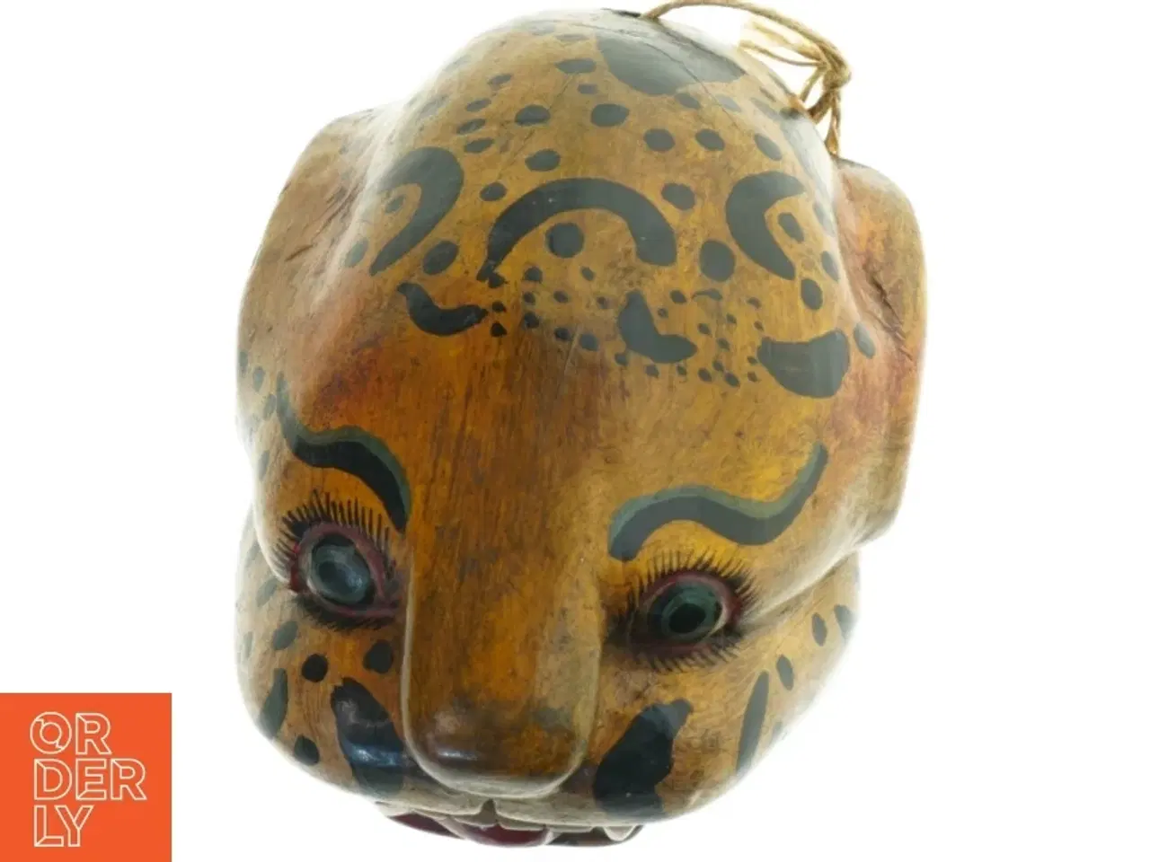Billede 3 - Træmaske, leopard (str. 15x18x14 cm)