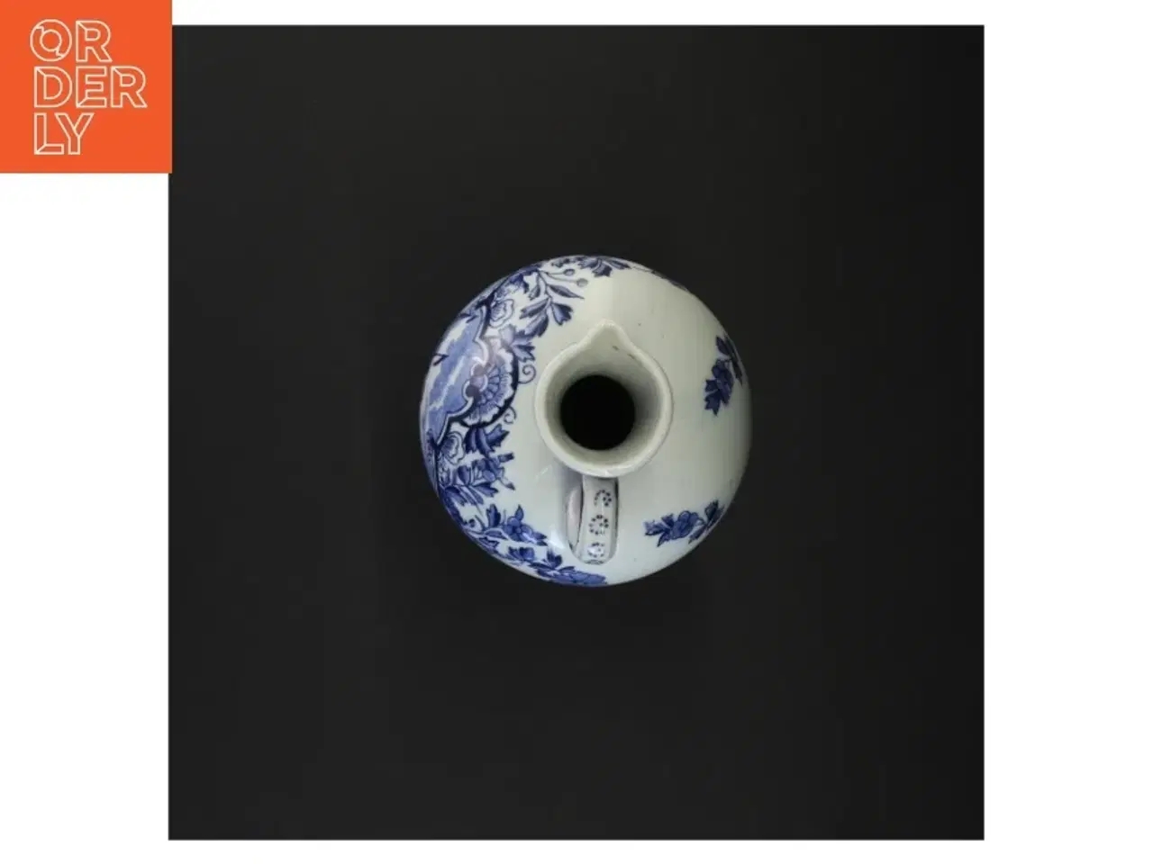 Billede 2 - Blåt og hvidt porcelænskrukke (str. 23 x 11 cm)