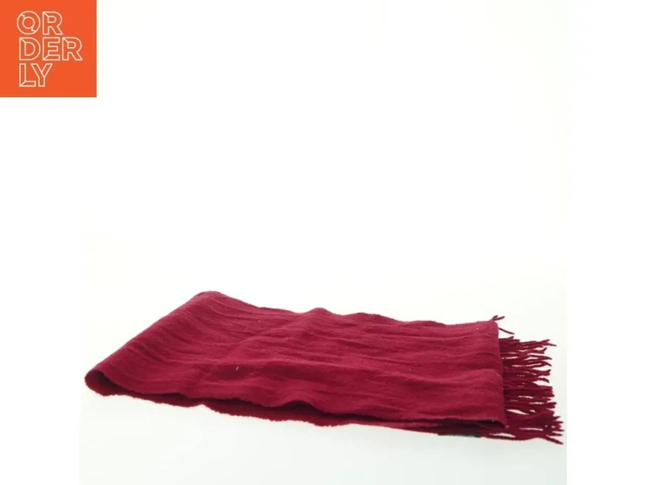 Billede 2 - Rød uldtørklæde (str. 150x30 cm)