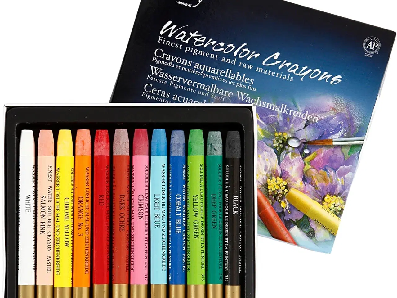 Billede 1 - Gallery Akvarelkridt - 12 stk. i Ass. Farver