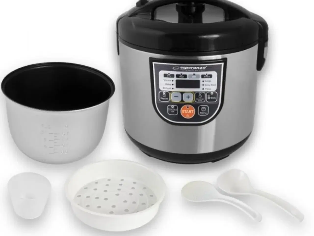 Billede 2 - Multicooker 5 l – Esperanza EKG011, 860 W, sort/rustfrit stål