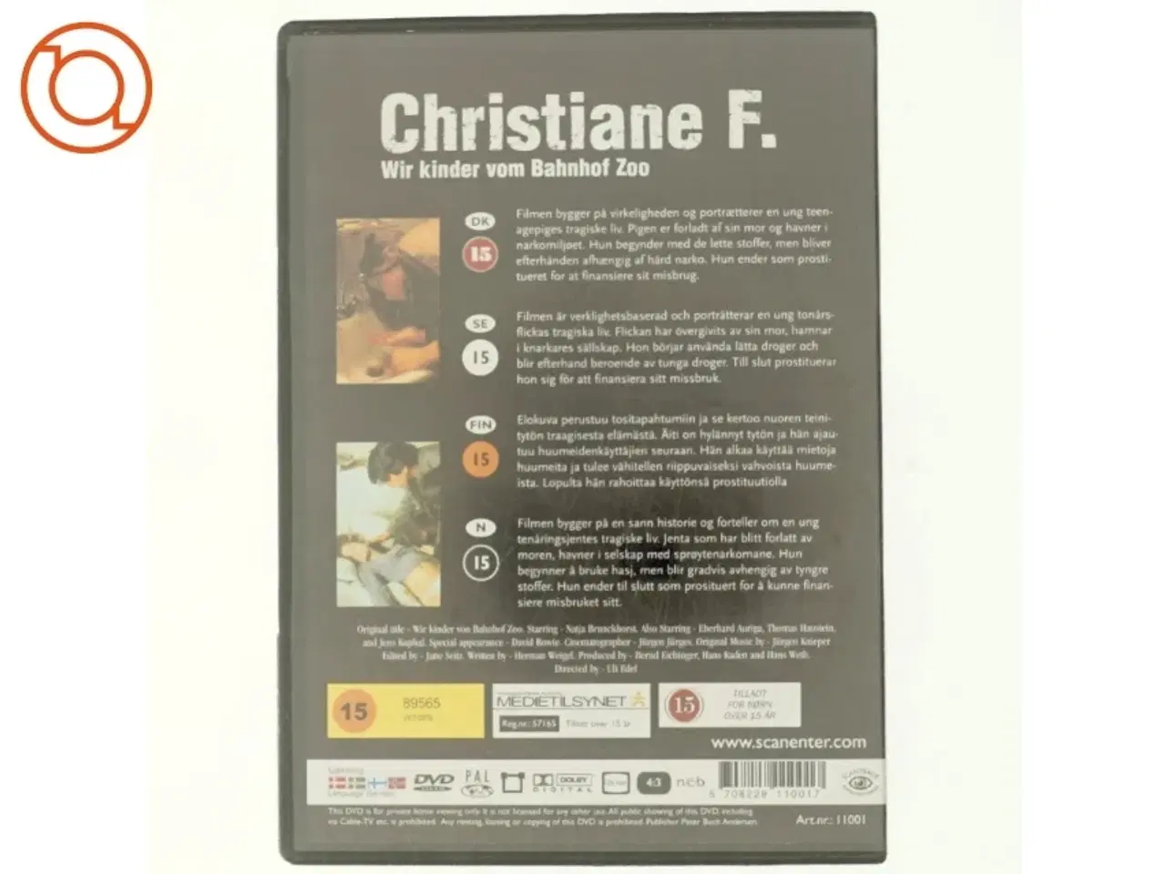 Billede 3 - CHRISTIANE F. Wir Kinder Vom Bahnhof Zoo * Natja Brunckhorst, David Bowie * REGIE: Uli Edel