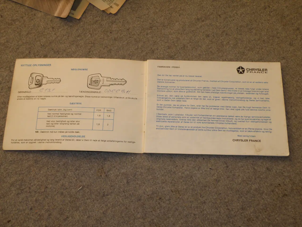 Billede 11 - SIMCA... 1307/09 inst.bog fin.. Brochure+reklamer