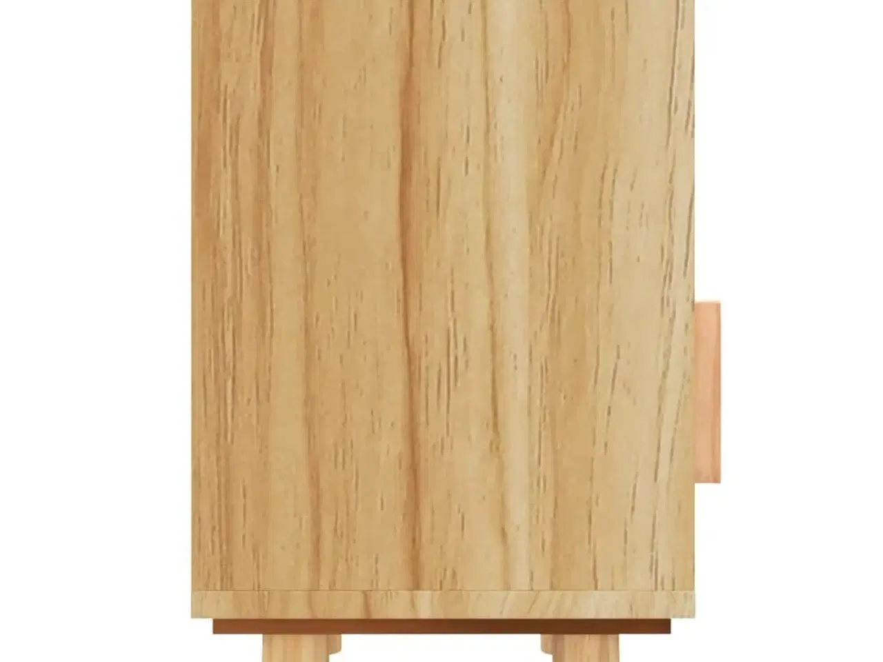 Billede 6 - Sengebord massivt fyrretræ og naturlig rattan brun