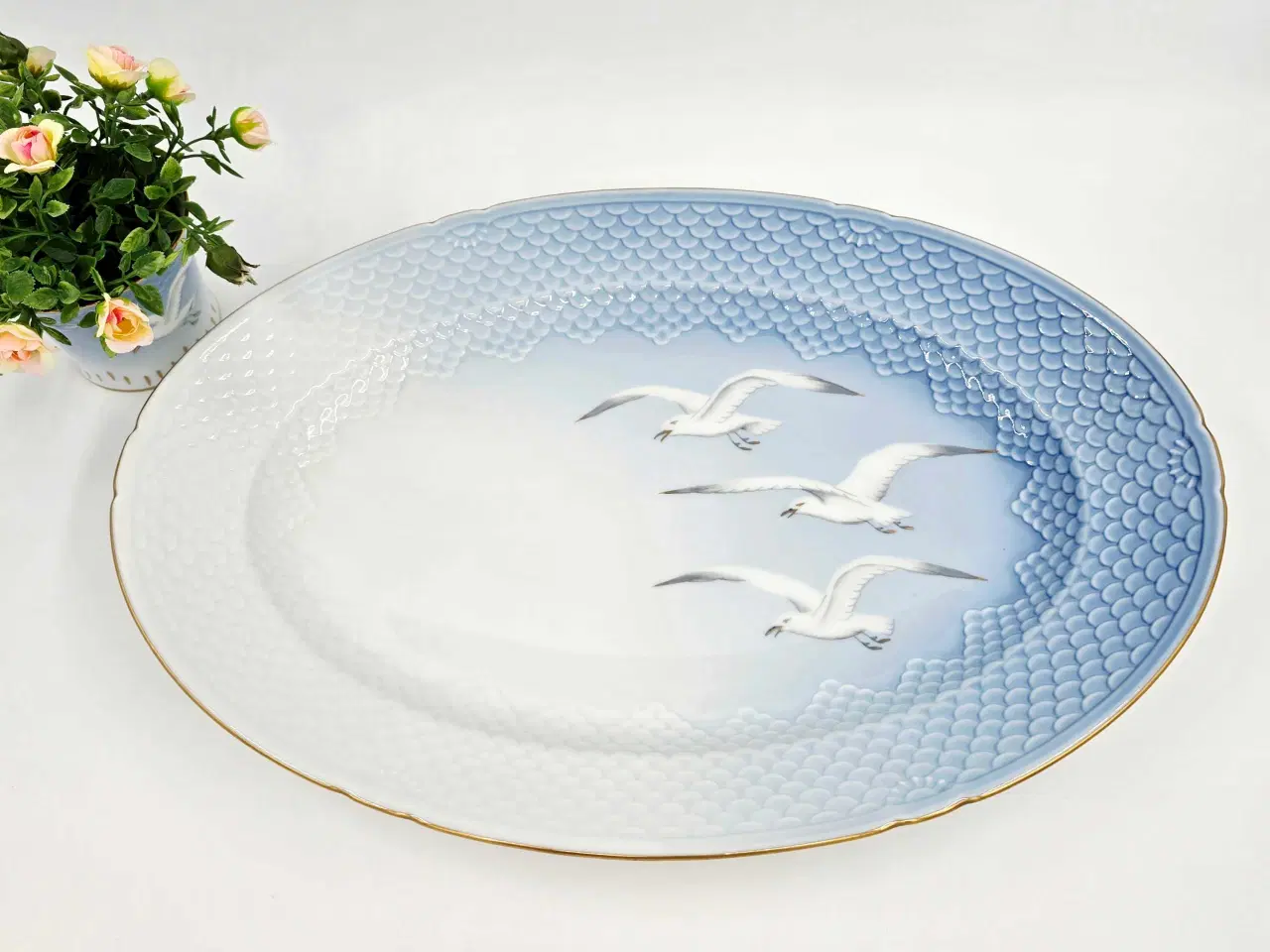 Billede 3 - Mågestel stort ovalt fad 1 sortering Porcelæn 