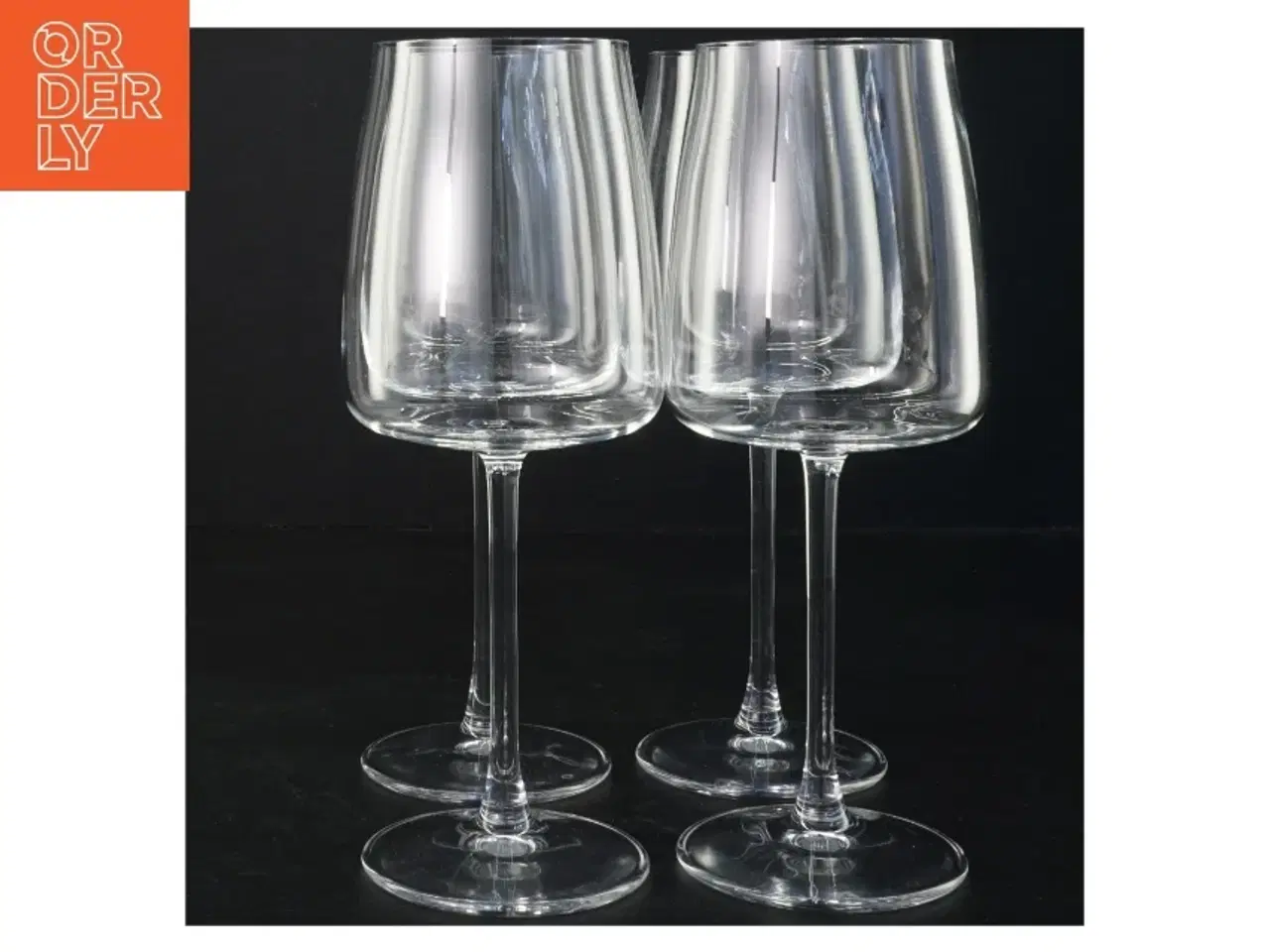 Billede 1 - Hvidvinsglas (4 stk) fra Lyngby glas (str. 21,5 x ø 6,5 cm)