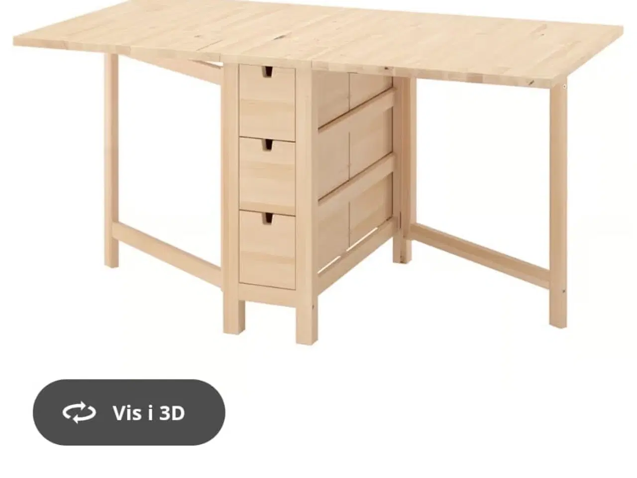 Billede 4 - Spisebord/Klapbord fra IKEA med skuffer.