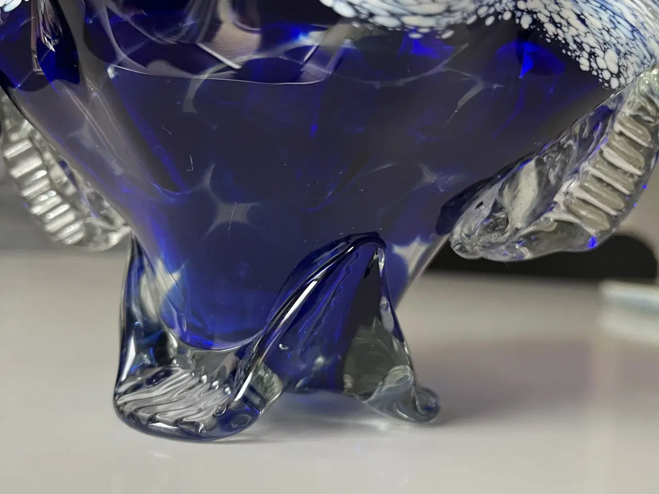 Billede 2 - Flot blå glaskurv