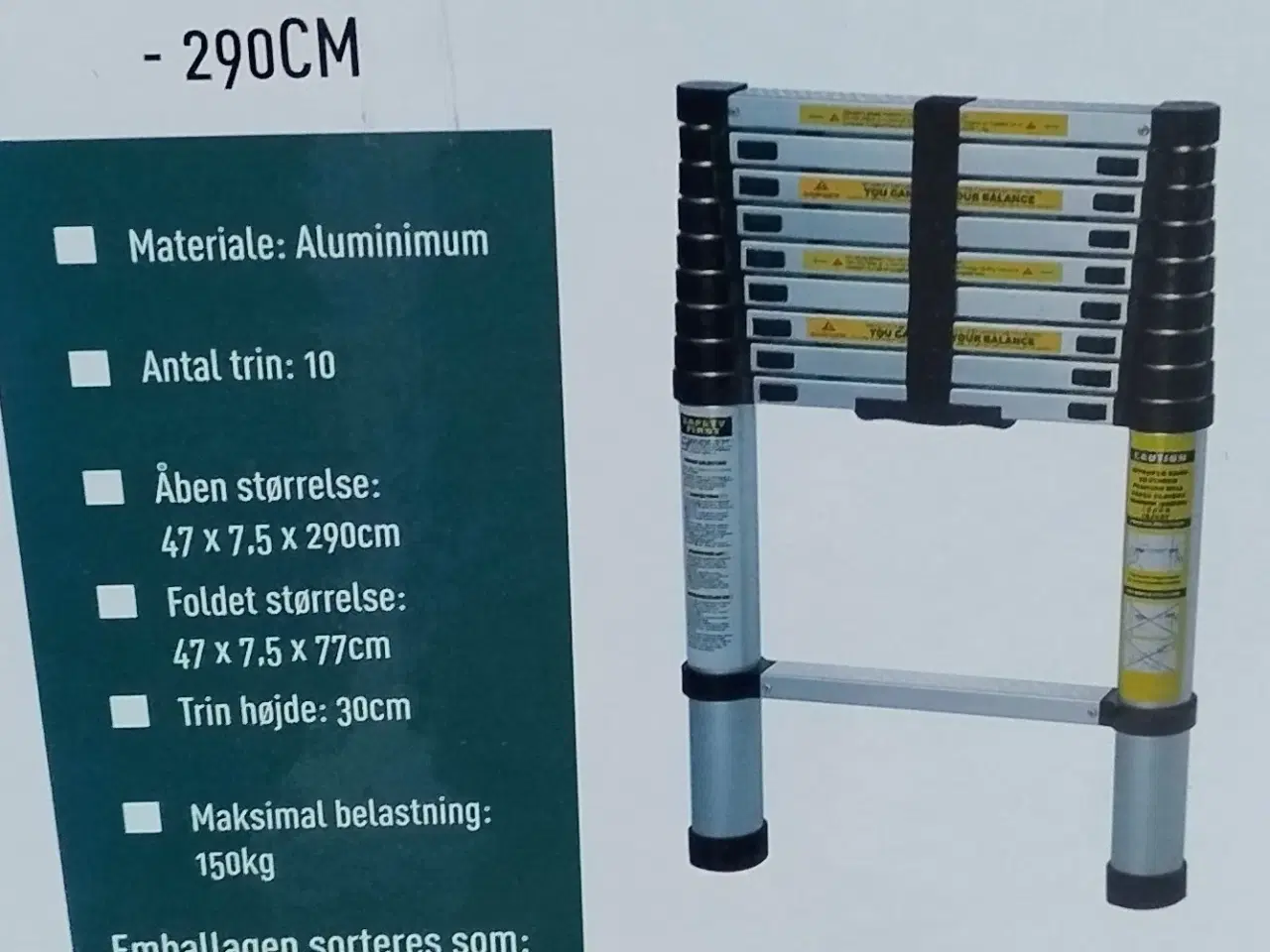 Billede 4 - Teleskopstige i aluminium 