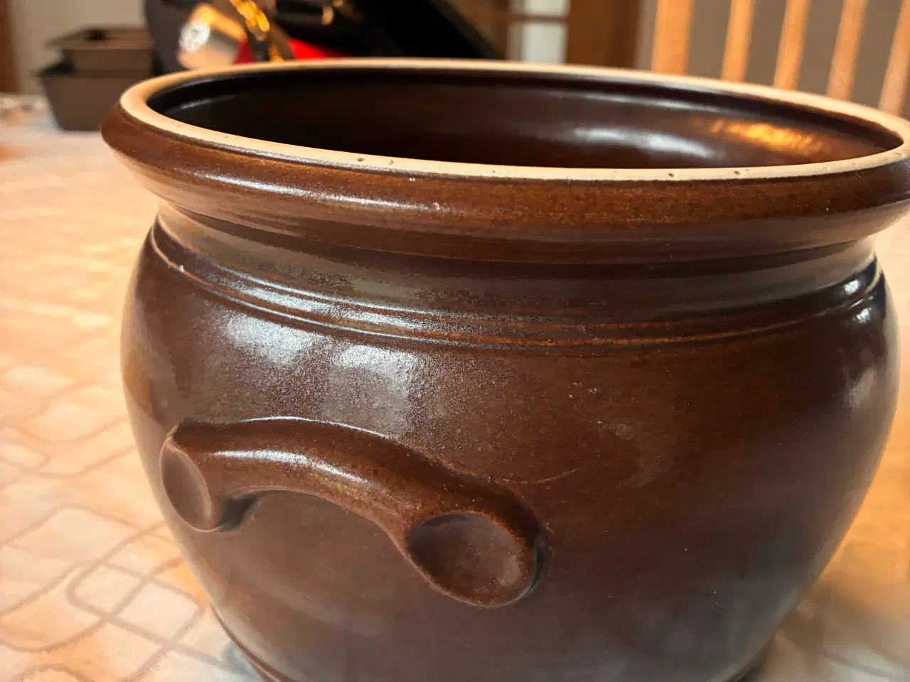 Billede 2 - 	•	“Gammel stentøj syltekrukke / retro / dansk ker