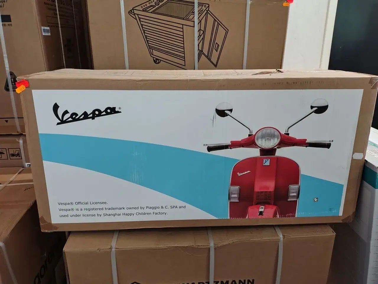 Billede 1 - Legetøjsscooter, ubrugt. VESPA Hvid