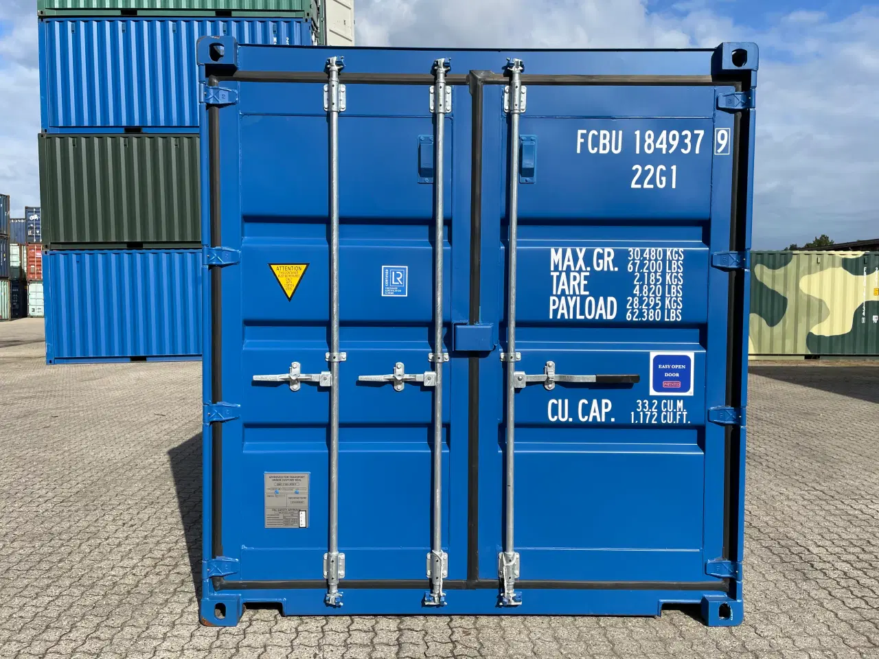 Billede 1 - 20´ fods Container i farve Ral: 5010 nye one way