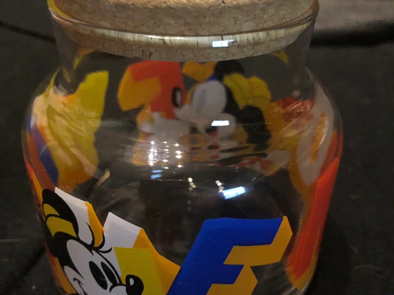 Billede 1 - Glas med kork-låg - Minnie Mouse