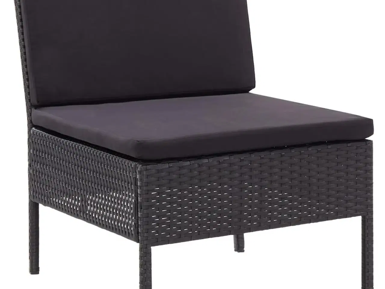 Billede 10 - Haveloungesæt 6 dele med hynder polyrattan sort