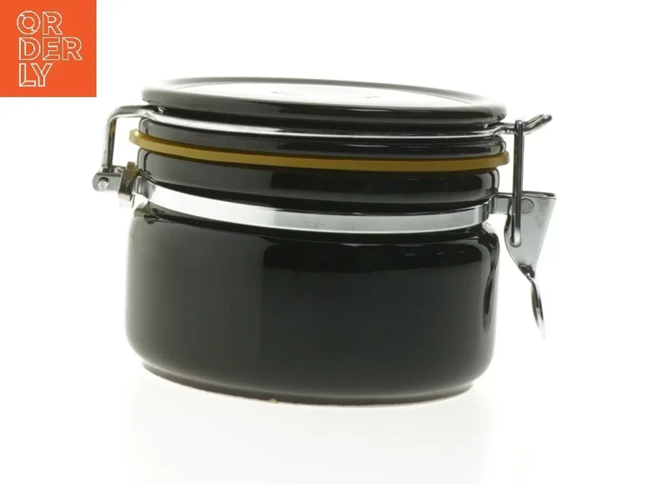 Billede 4 - Sort opbevaringsglas med låg fra Bee House Japan (str. Ø 13 cm)