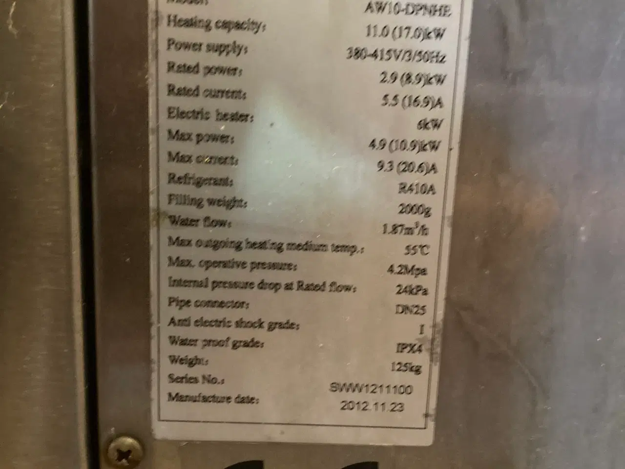 Billede 1 - Varmepumpe til reservedele