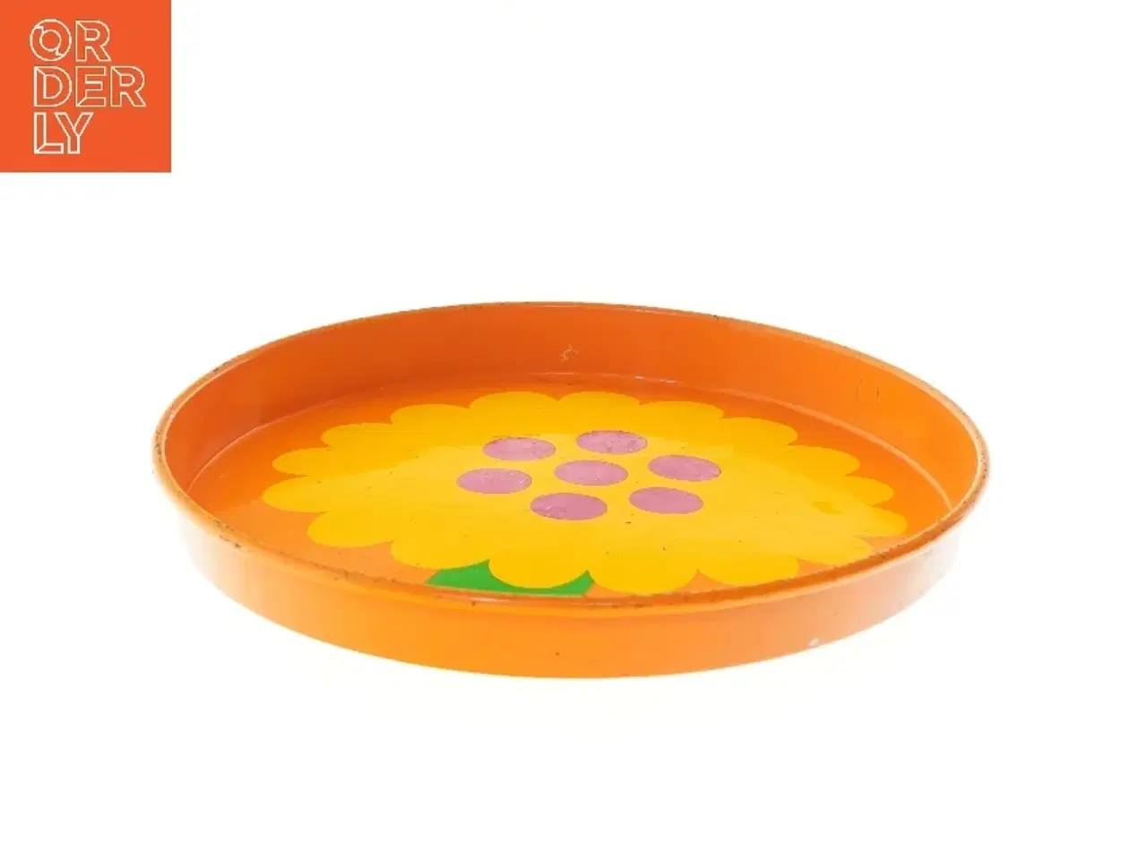 Billede 3 - Vintage metal bakke med blomstermotiv fra Laurids Lonborg (str. Ø 30 cm)