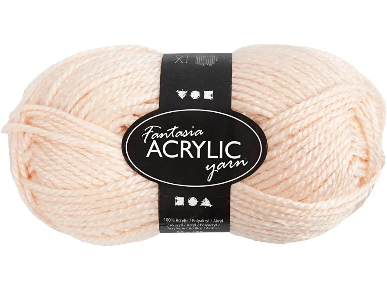 Billede 1 - Fantasia Polyacrylgarn 50g - Lys Pudder, 80m