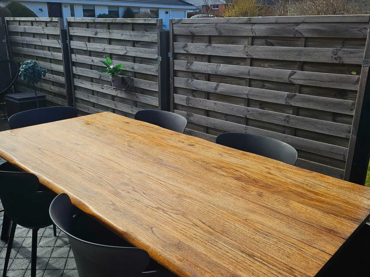 Billede 1 - ILVA plankebord i massivt træ med/ uden 6 stole