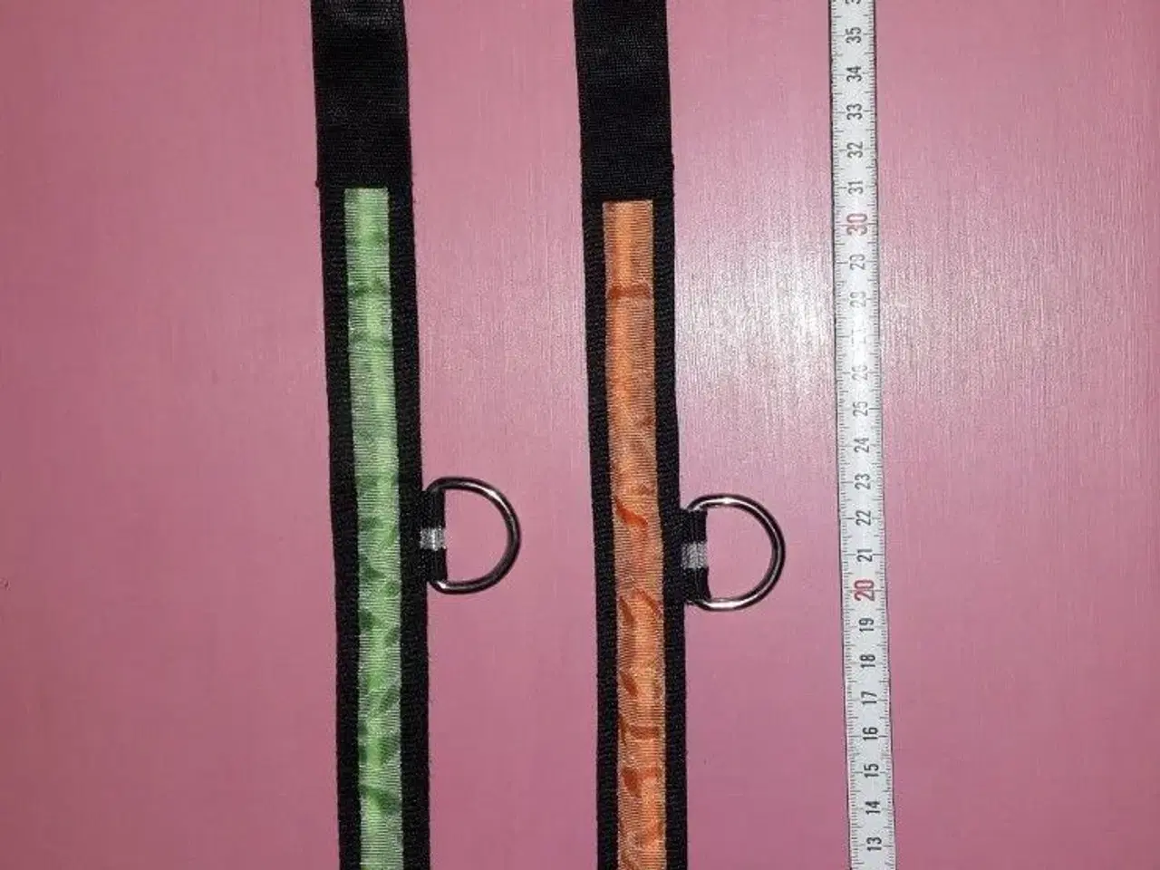 Billede 3 - Halsbånd Sort & grøn/orange LED halsbånd