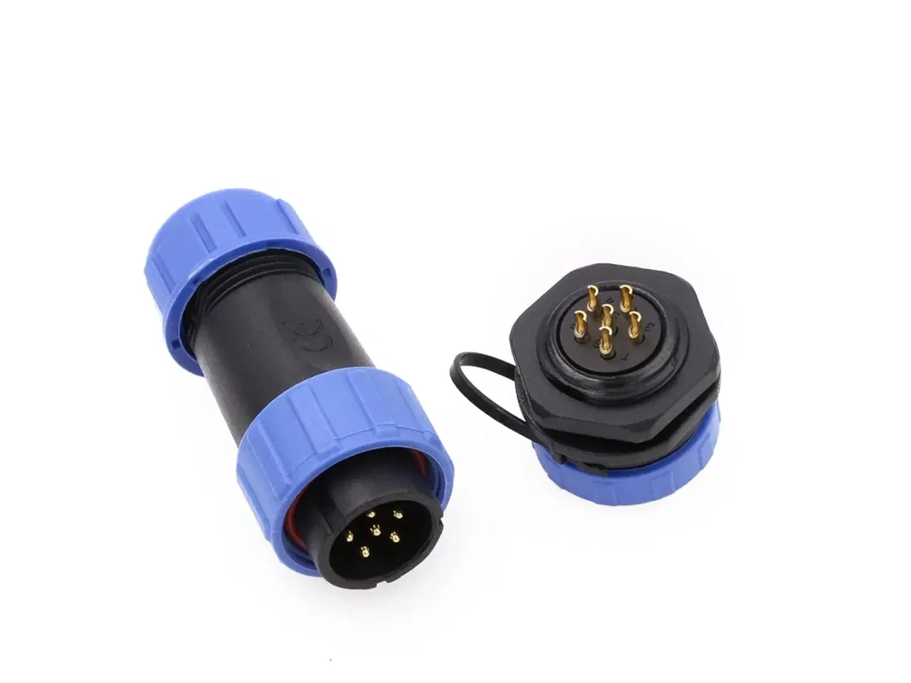 Billede 2 - 7 Stk. ZBLZGP SP21 6 Pin Male Cable Plug Female