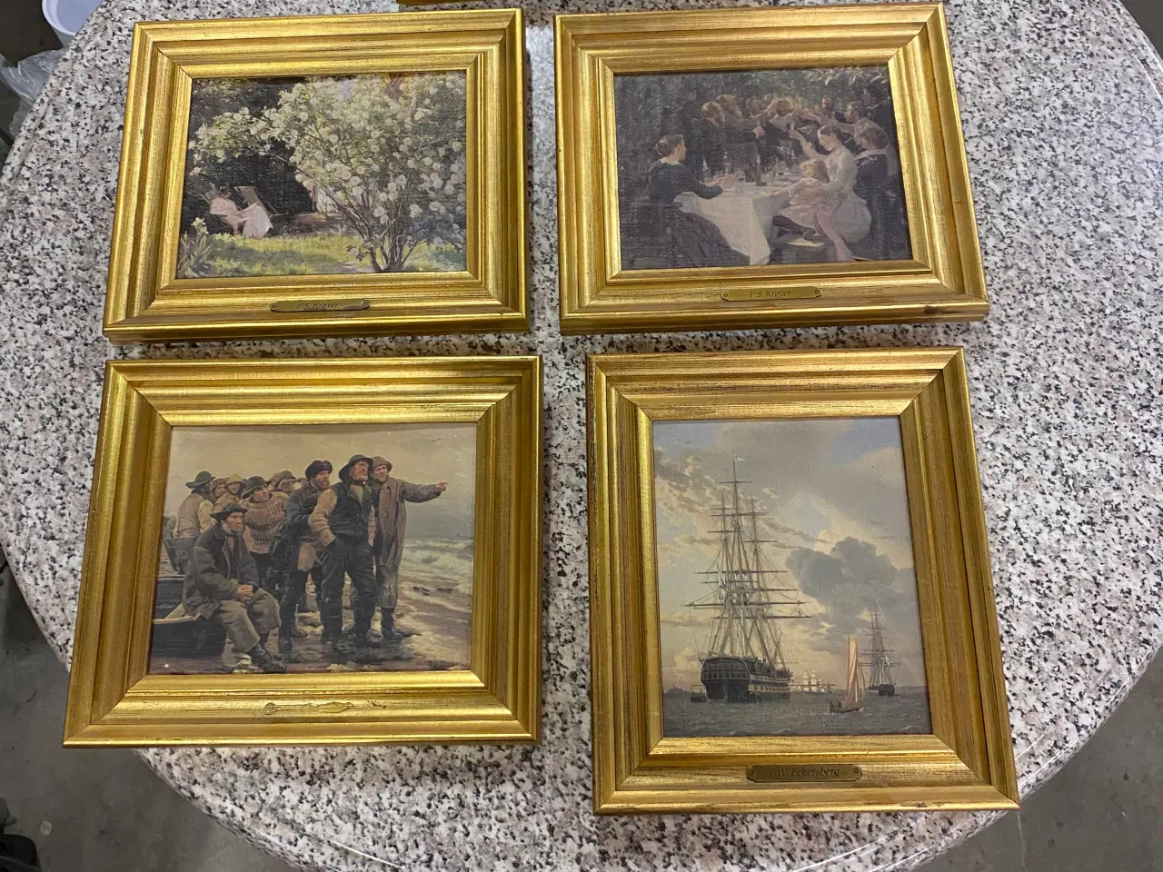 Billede 1 - Reproduktioner Eckersberg, Tuxen, Krøyer 25x20 cm 