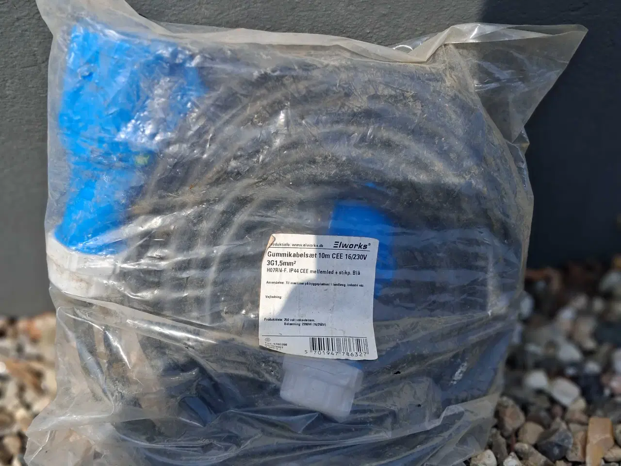 Billede 1 - Gummikabel sæt 10 m cee 16/230v 3g1.5 mm