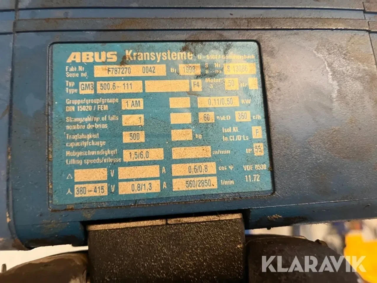 Billede 7 - Svingkran Abus 500 kg