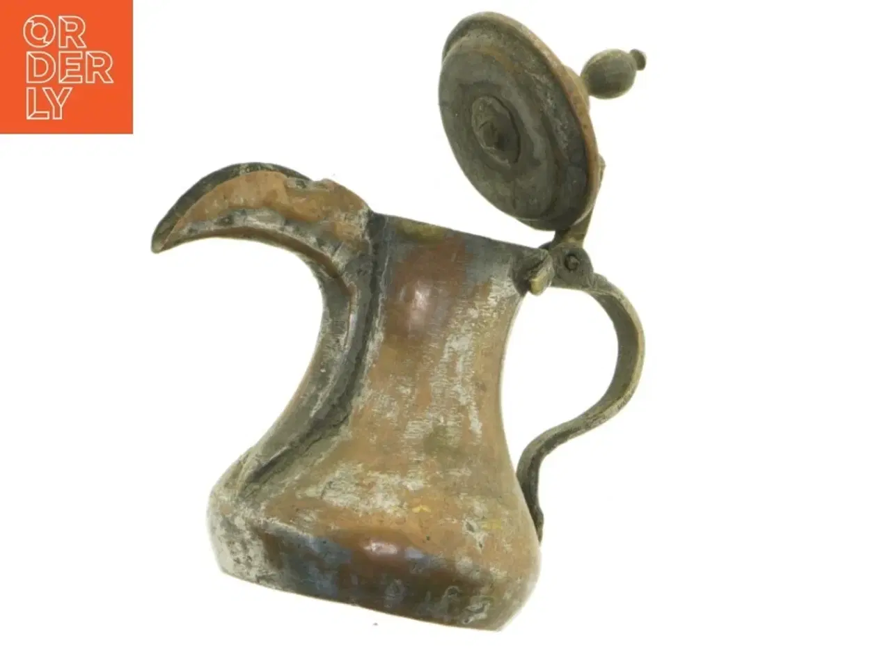 Billede 6 - Antik kobberkande med låg (str. 16 x 10 x 17 cm)