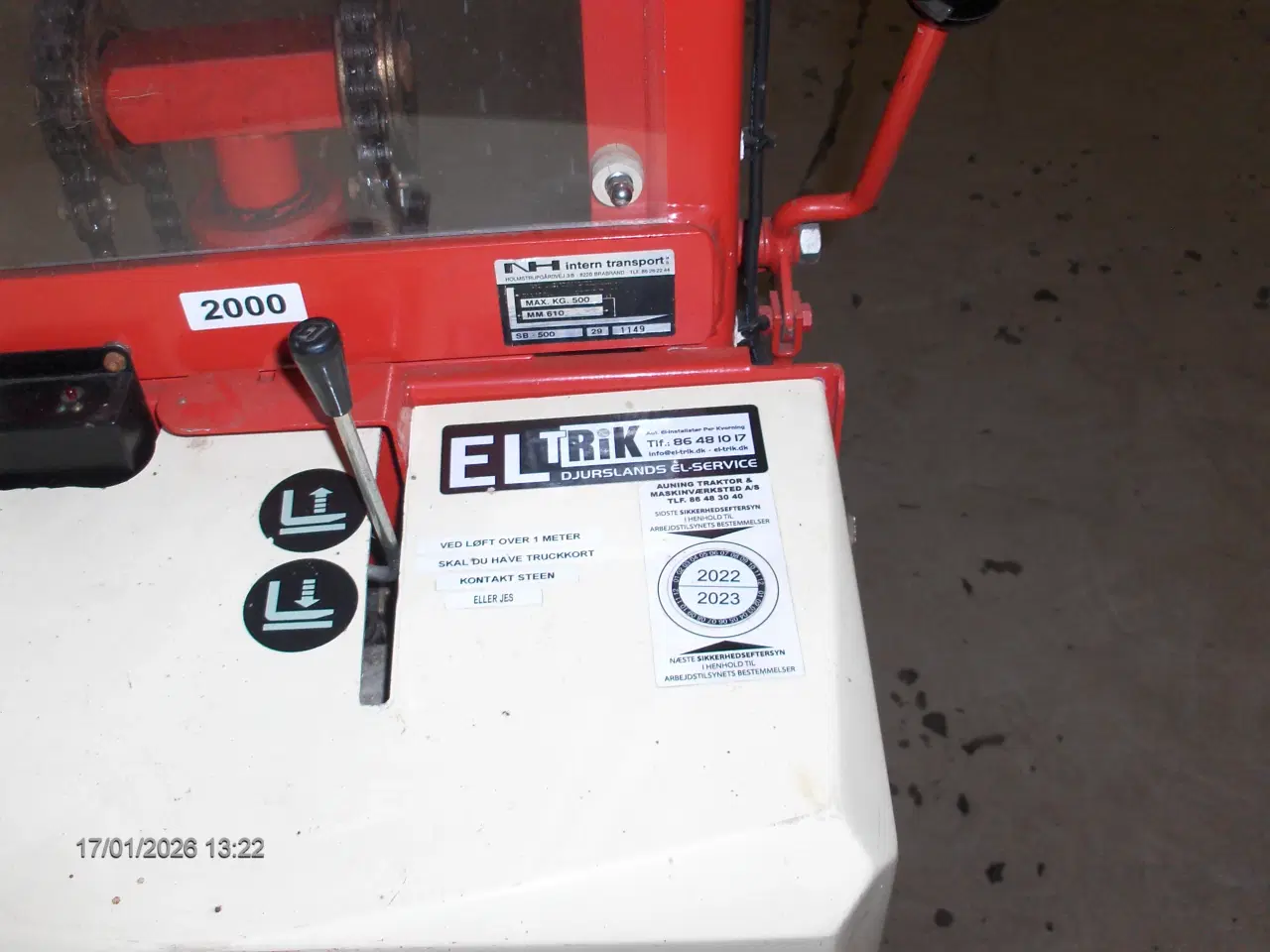 Billede 3 - Palleløfter 500 KG  NH