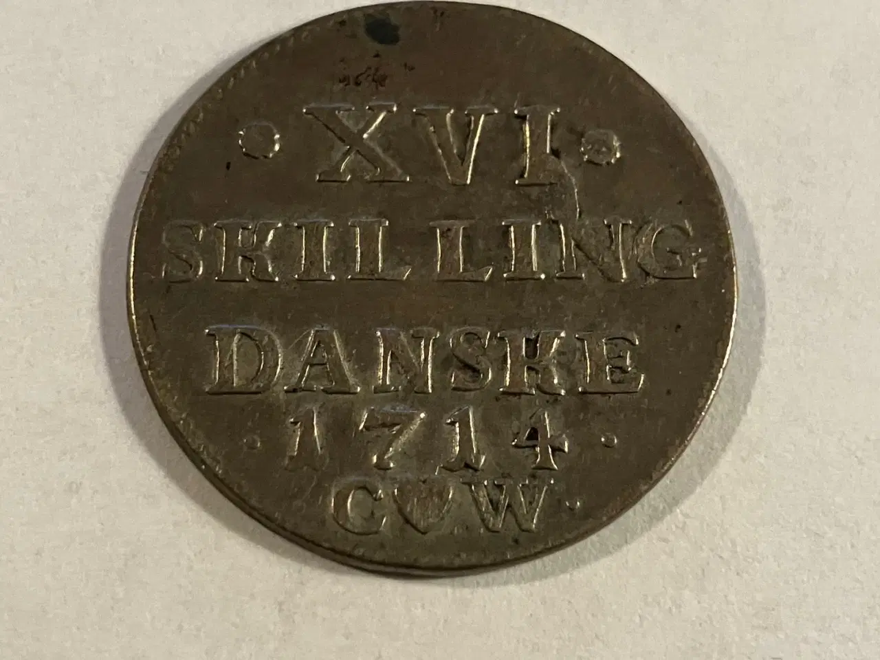 Billede 1 - 16 skilling 1714 Danmark