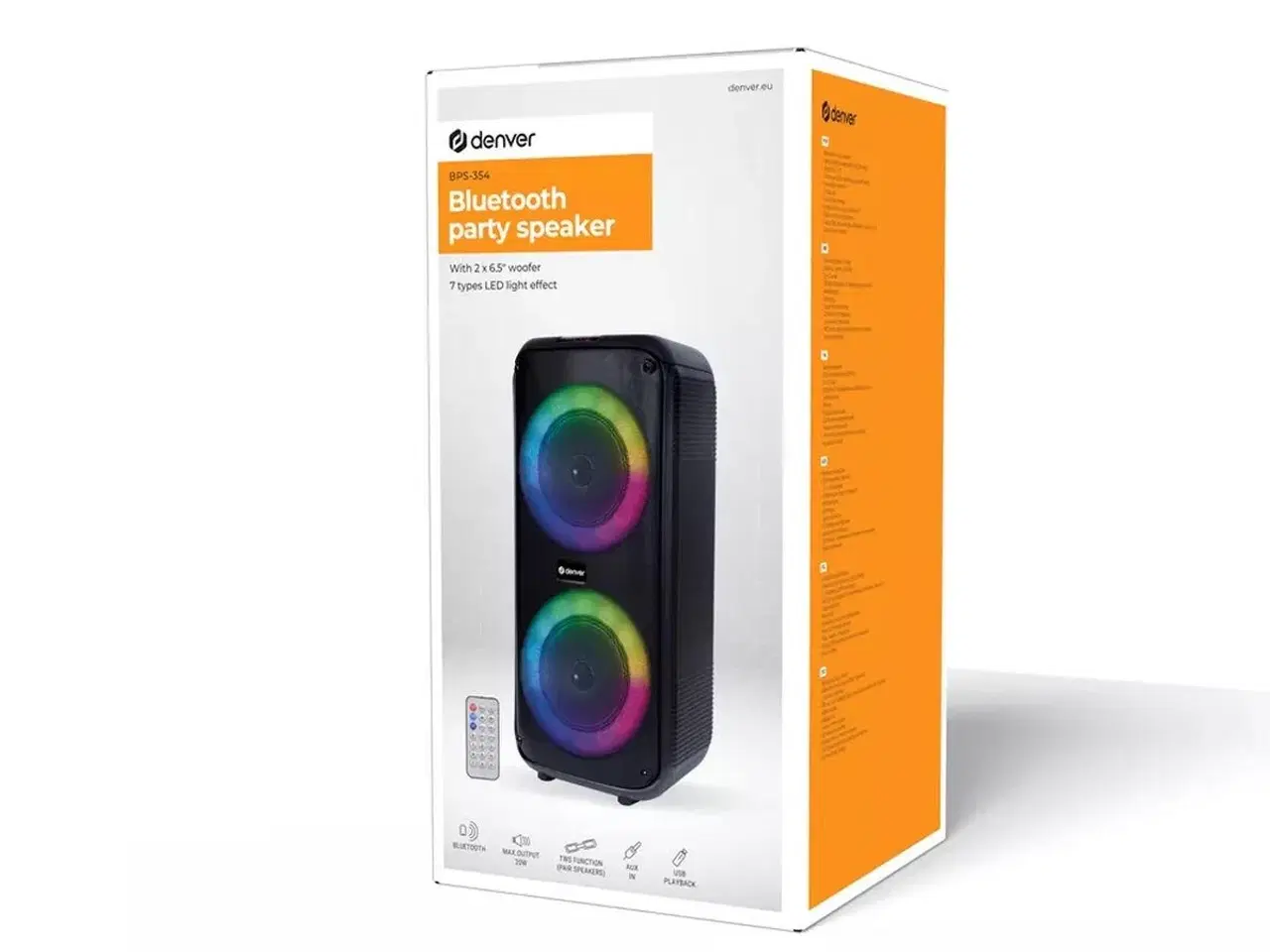 Billede 2 - Denver Electronics BPS-354 bærbar Bluetooth-højttaler (sort)