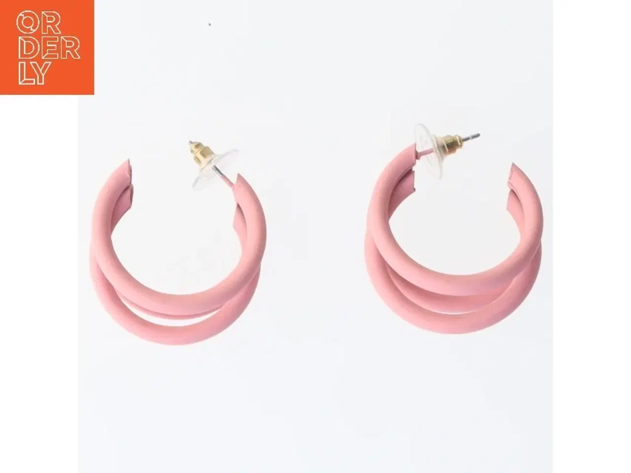 Billede 1 - Rosa øreringe (str. 3,5 cm)