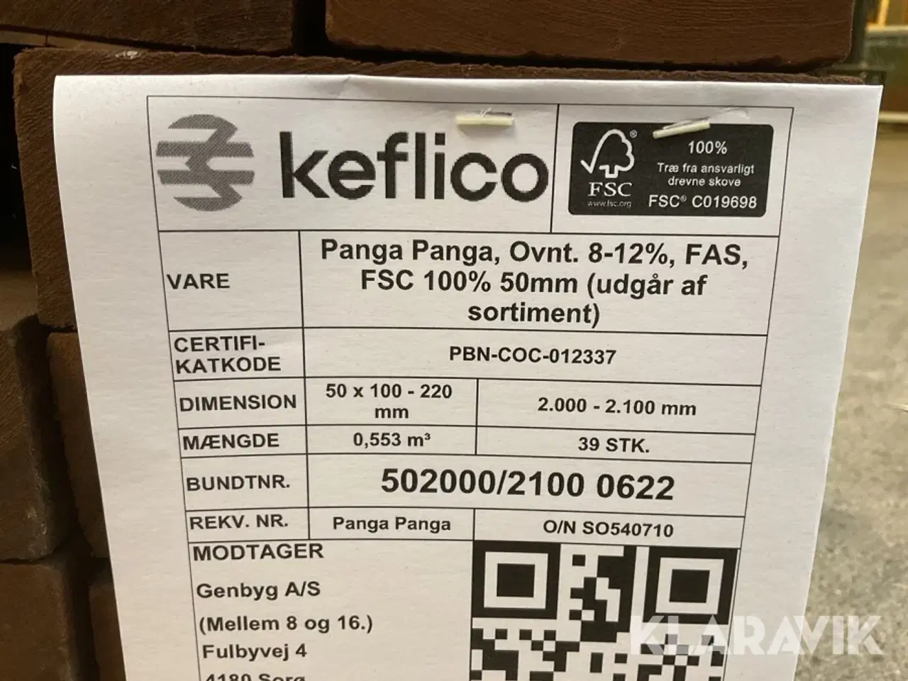 Billede 3 - Panga Panga Tømmer, samlet parti 39 styk