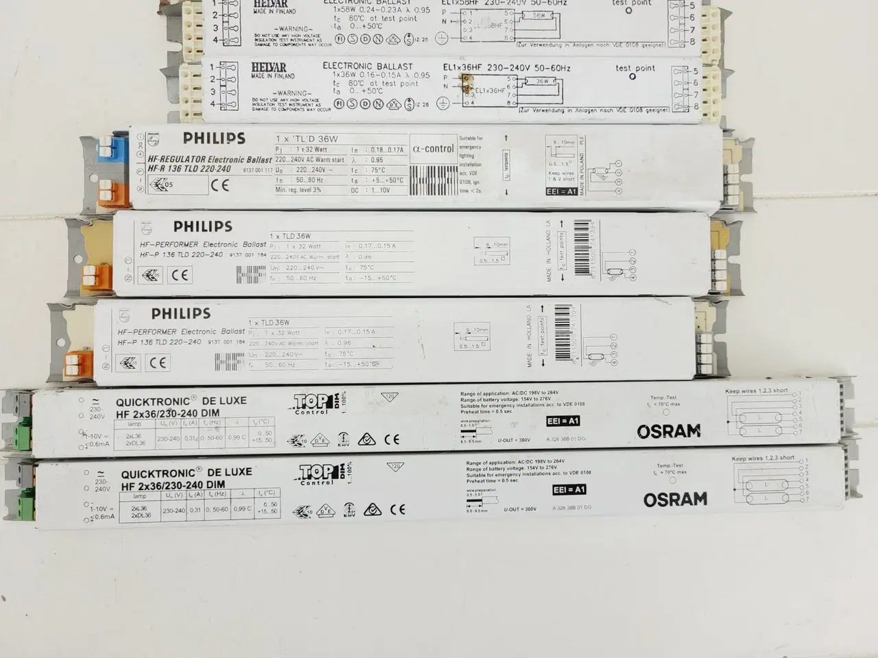 Billede 2 - 10 stk Spole / forkobling - Osram - Philips - Helv