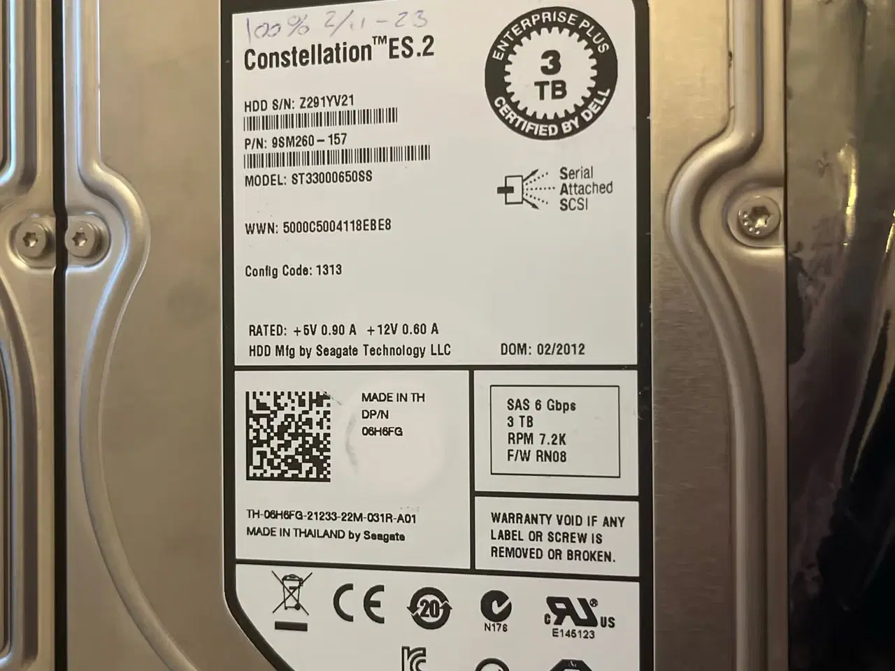 Billede 2 - 3 TB SAS Harddisk