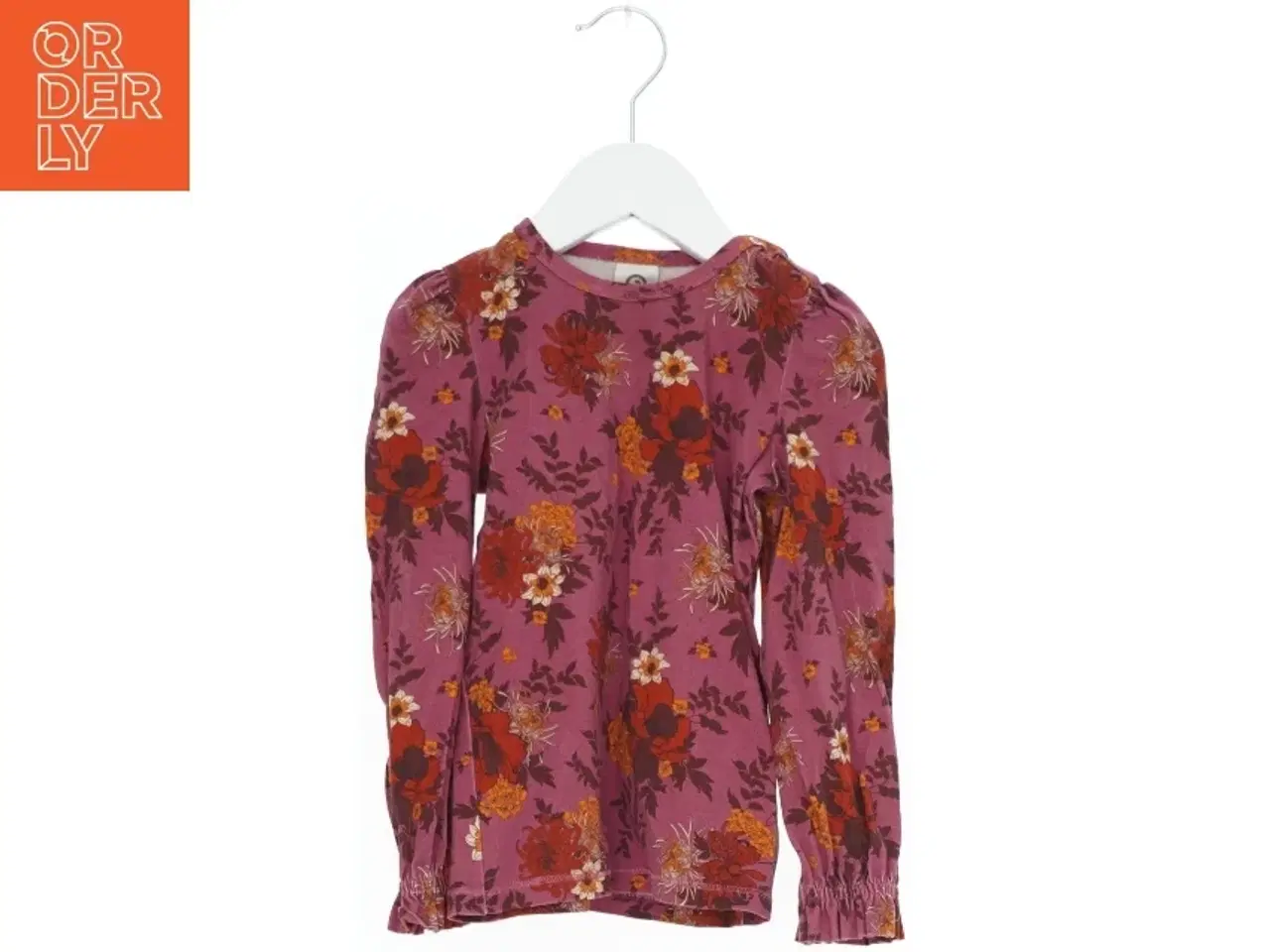 Billede 1 - Blomstret langærmet bluse med pufærmer fra Müsli (str. 92)