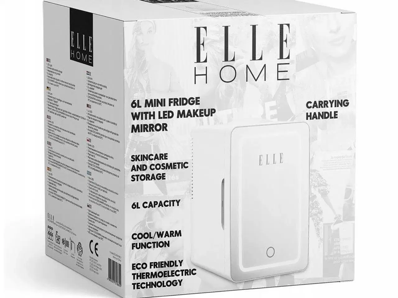 Billede 10 - Elle 6 l hvidt mini-køleskab med LED makeupspejl