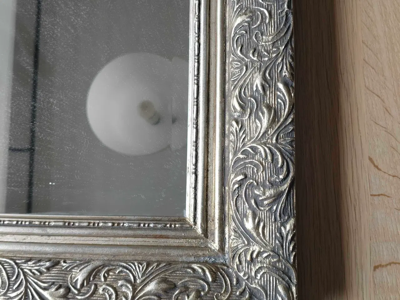 Billede 3 - Spejl i sølvramne. Facetsleben.  
